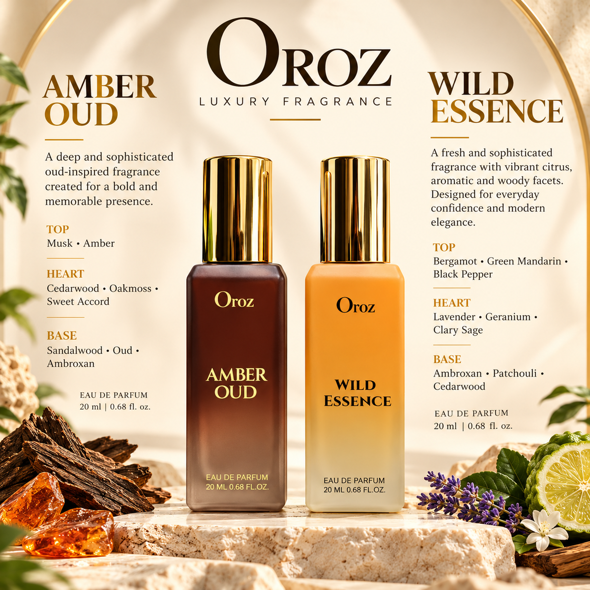 Amber Oud & Wild Essence Duo
